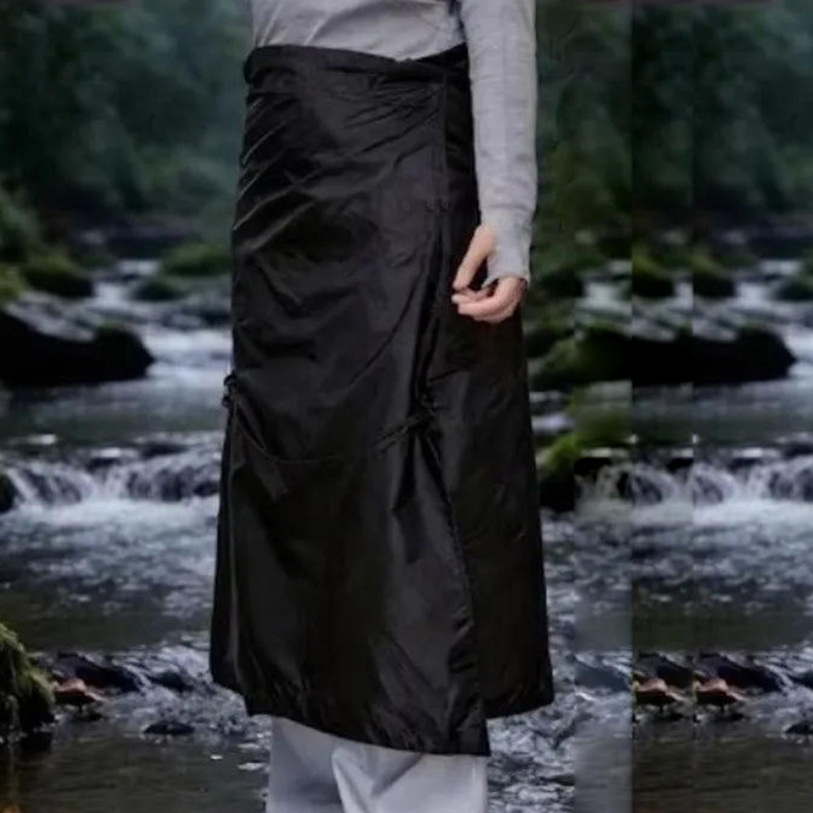 تنورة واقية من المطر خفيفة الو - مراجعة Camping Rain Poncho وسعره