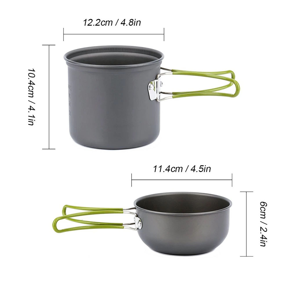 طقم أواني طهي للتخييم مع موقد  - مراجعة Outdoor Camping Dining Set وسعره